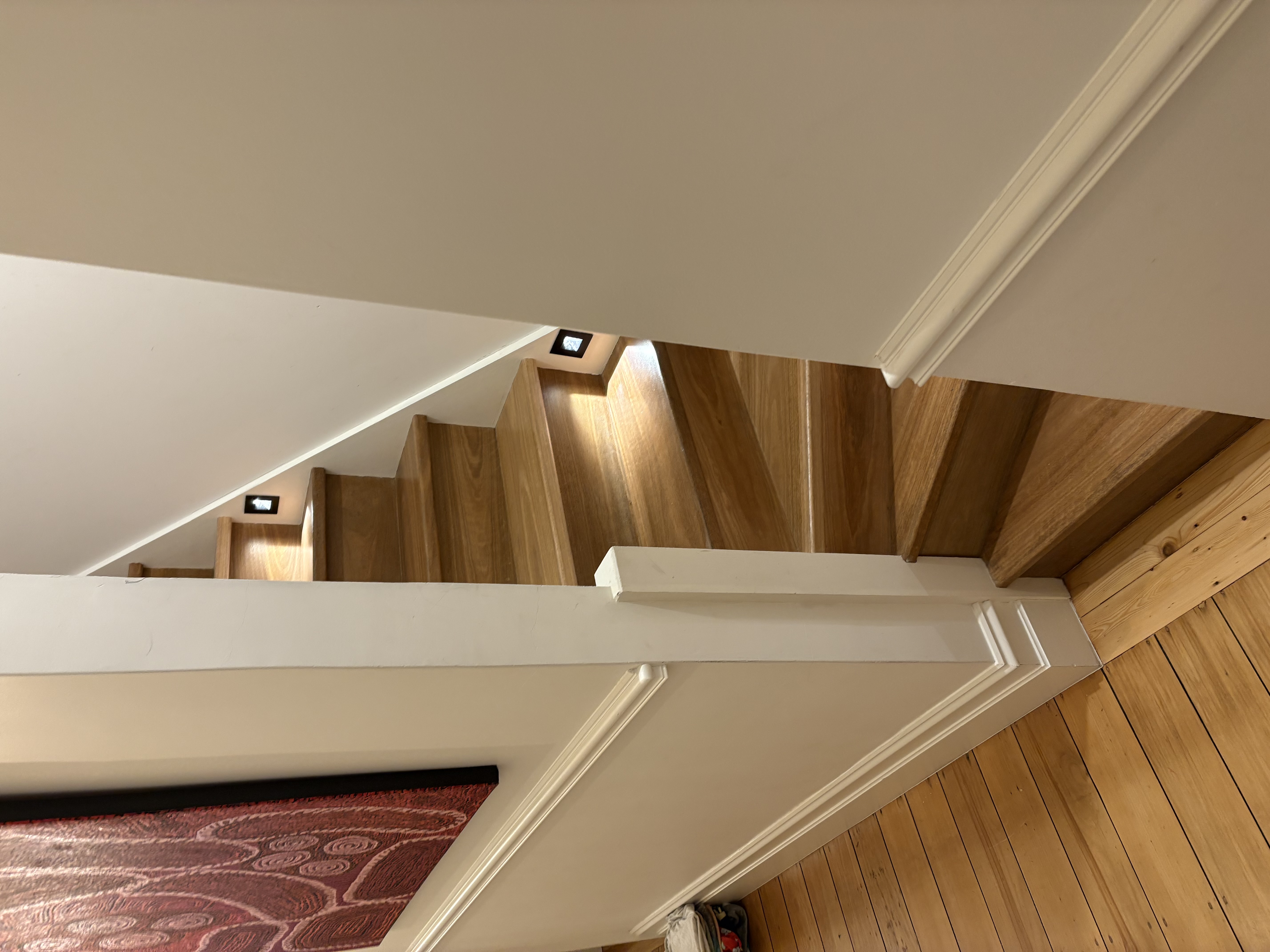 Pyrmont custom timber staircase with LED lighting